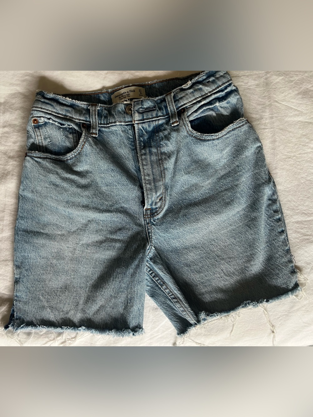 Abercrombie & Fitch Light Blue Distressed Denim Jeans